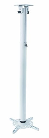KIMEX - Staffa da soffitto per videoproeittore - Altezza 70-117cm - Bianco-052-2005