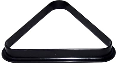 Hathaway Pool Table Triangle Rack – Durable Plastic Billiard Ball Racking Frame for 2.25-in Regulation Billiards Balls – Smooth Molded Design – 12.25-in, Black
