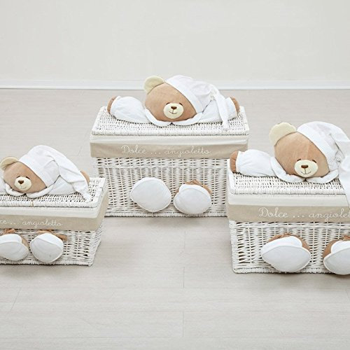 NANAN Baule Piccolo in Vimini con Pupazzo Tato