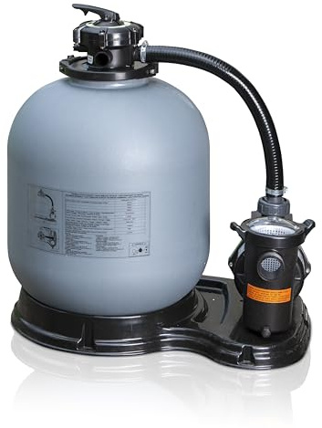 Gre FS500 - Filtro de Arena para Piscina incluye Pre-filtro. Para Piscinas Enterradas, Autoportantes o Elevadas de hasta 8.000 L, con 550 W de potencia