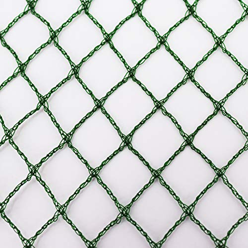Aquagart® Dammnät, mörkgrönt, tätt maskig: Maskstorlek 15 mm x 15 mm, lövnät, dammskyddsnät, fågelförsvar, robust nät, olika storlekar (12 m, 6 m brett grön)