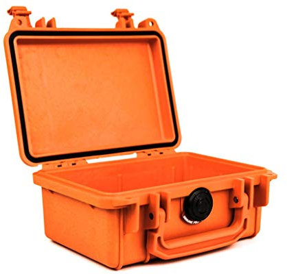 PELI Protector 1120 Impact Resistant Case, IP67 Watertight and Dustproof, 5L Capacity, Made in US, No Foam, Orange