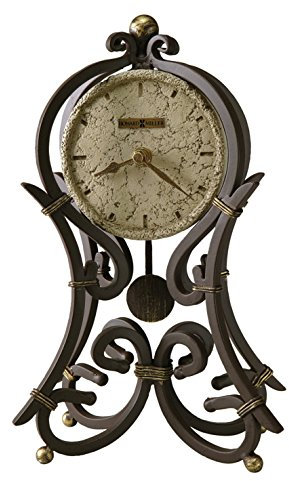 Howard Miller Vercelli Accent Mantel Clock 635-141 – Vintage Wrought-Iron with Quartz Movement