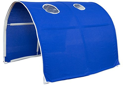 Homestyle4u 1441 Tunnel Bettzelt Blau Betttunnel Kinder Traumzelt für Einzelbett