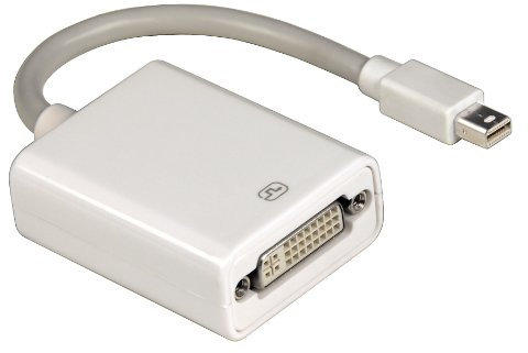 Hama Mini DisplayPort (zu DVI Adapter, miniDP Stecker zu DVI Buchse, ideal für MacBook Air/MacBook Pro/Mac Pro/Mac mini) weiß, 00053248