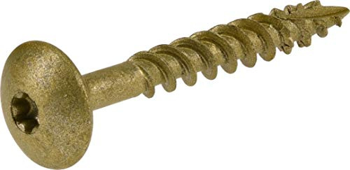 Power Pro Lag Screws, 1/4-20 x 2in, 250 Pack, Bronze