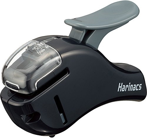 Kokuyo häftapparat utan häftapparat, Harinacs handhållen häftklammerfri, upp till 5 ark ingen häftbindning, bärbar hållös kompakt alfa, svart, Japan Import (SLN-MSH305DB)