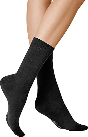 KUNERT Damen Socken Soft Wool Cotton druckfreier Bund Black 0070 39-42