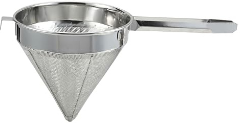 Winco China Cap Strainer, 8-Inch Diameter, Fine Mesh, Medium, Stainless Steel