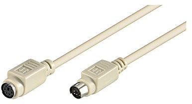 Goobay 50222 PS/2 Tastatur-/Maus-Verlängerungskabel, Mini-DIN 6-Stecker (PS/2) > Mini-DIN 6-Buchse (PS/2)