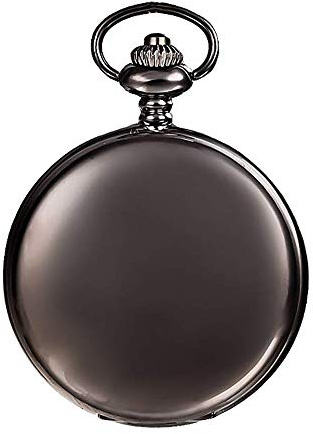JewelryWe Bolsillo Movimiento del Cuarzo Caso Dial de Plata con la Cadena Completa Hunter Diseño