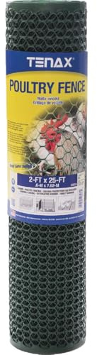 Tenax 72120942 Plastic Poultry Fence, Green