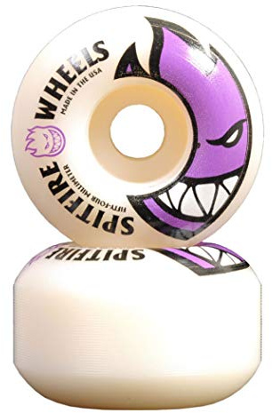 Spitfire Bighead 54mm White W/Purple Skateboard Wheels (Set of 4)