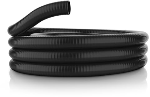 Alpine Corporation 25 Ft. PVC Ultra-Flex Hose with 1-1/4 Inside Diameter for S-4 Fittings, Black