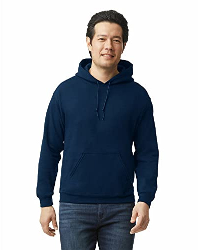 Gildan Adult Fleece Hoodie Sweatshirt, Style G18500, Multipack, Navy (1-Pack), Large