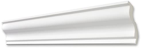 Decosa – Moldura Perfil S100, color blanco, 70 x 70 mm Longitud 2 M