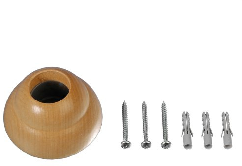 Liedeco Wandlager für Gardinenstangen Thüringen, ø 28 mm, 1 STK Natur