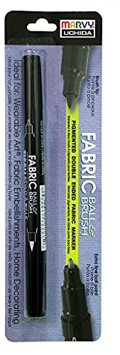 Uchida 122-C-1 Marvy Fabric Ball and Brush Marker, Black
