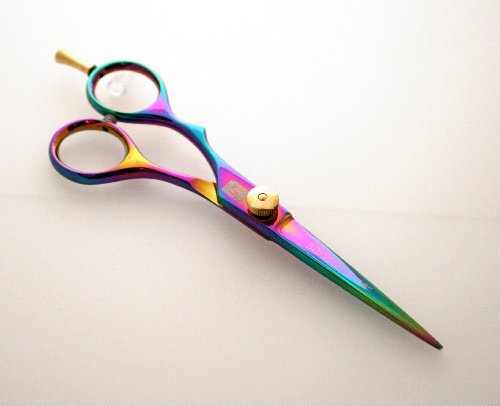 Ciseaux de coiffure pour gaucher - Arc-en-ciel - 14 cm (arc-en-ciel)