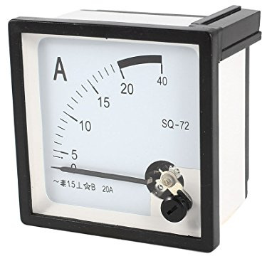 sourcing map Quadratisch Panel Montage beweglichen Wetterfahne 0–20 A AC Analog Amperemeter 72 mm x 72 mm de