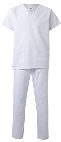 VELILLA 800; Conjunto pijama sanitario; color Blanco; Talla L