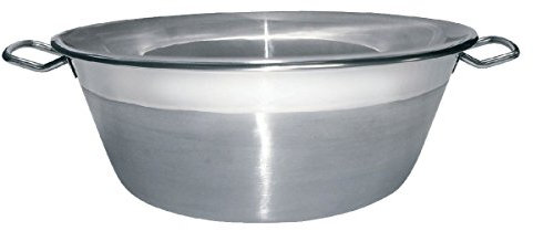 Baumalu, Bassine à Confiture 38 cm en Acier Inoxydable Argenté, Capacité 9L, Poignées Métal, Compatible Tous Feux y compris Induction, Idéale pour Confitures et Cuisines Maison