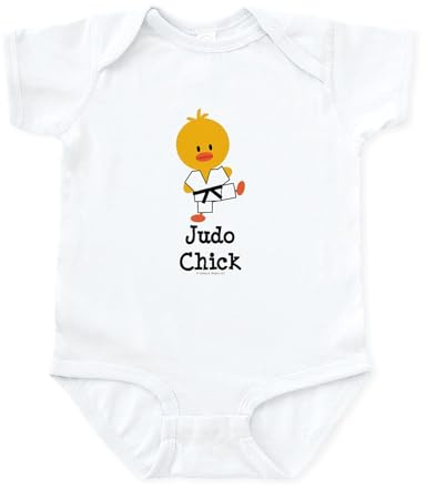 CafePress Judo Chick Infant Bodysuit Cute Infant Bodysuit Baby Romper Cloud White
