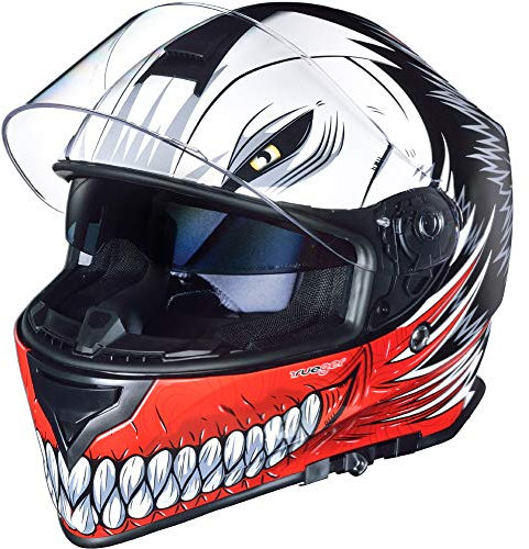 RT-824 Integralhelm Motorradhelm Kinderhelm Motorrad Integral Roller Helm rueger, Farbe:Red Hollow, Größe:L (59-60)
