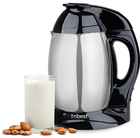 Tribest SB-130 Soyabella, Automatic Soy Milk and Nut Milk Maker Machine, Stainless Steel Large,Silver