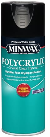 Minwax 33333000 Polycrylic Protective Finish Spray for Wood, Clear Satin, 11.5 oz. Aerosol Can
