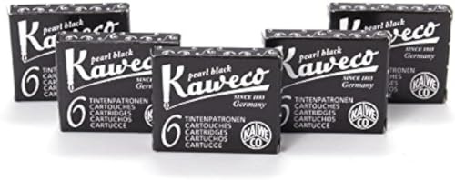 Kaweco Fountain Pen Ink Cartridges short, Pearl Black (Black), 30 pc.