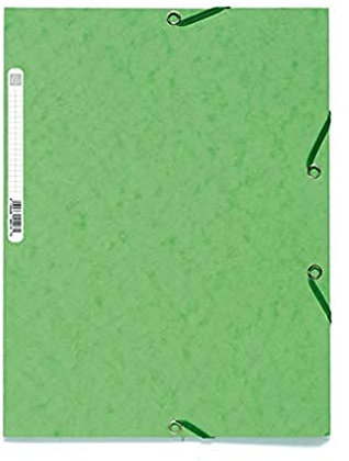 Exacompta 55513E 25er Pack Premium Einschlagmappe. Made in Germany. Aus extra starkem Colorspan-Karton mit 3 Innenklappen und 2 Gummizügen DIN A4 Sammelmappe für Büro und Schule Lindgrün