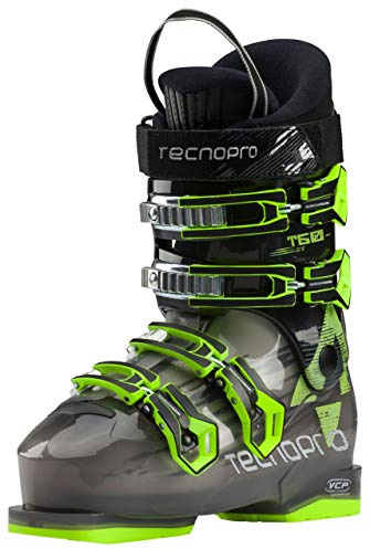 Tecnopro Niños de Botas de esquí t 60 – Botas de esquí, Color Negro y Amarillo, tamaño 22.5