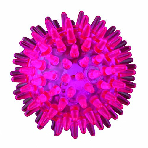 TRIXIE Blink-Igelball für Hunde, Orange, ø 5 cm, 50 Stunden leuchtdauer, Aktivierung bei Aufprall