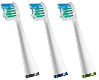 Waterpik Kompakt Bürstenköpfe, Schmale Ersatz-Zahnbürstenköpfe für Sensonic und Complete Care, 3er-Pack (SRSB-3E)