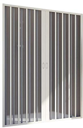 Paroi douche 160 CM H185 en Plastique pvc modèle Aura avec l’ouverture centrale