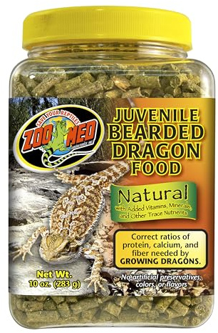 Zoo Med Natural Juvenile Bearded Dragon Food 283g, foderpellets för bartagamen