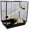 Little Friends Plaza Tall Rat and Hamster Cage with Three Floors, 78 x 48 x 80 cm, Black