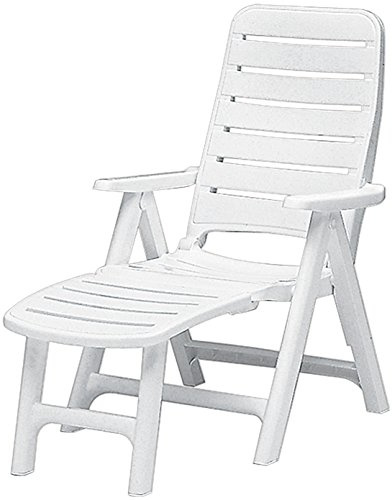 GRAZIOLI 6770/B - Lettino relax Premiere, in plastica piena, regolabile, resistente alle intemperie