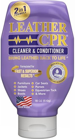 CPR Cleaning Products Leather 18 Ounce Bottle - Dermatologist Tested, 100 Percent Irritant-Free Leather Cleaner and Conditioner for Your Home,