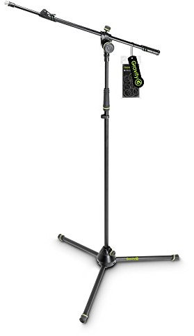 Gravity MS 4322 B - Microphone Stand with Folding Tripod Base and 2-Point Adjustment Telescoping Boom