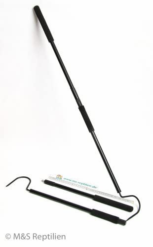 M&S Reptilien Schlangenhaken (2 in 1) 100 cm, zerlegbar mit Softgriffen