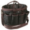 PFIFF 100658 Putztasche groß, zwei-Farben Optik, schmutzabweisendes Material, Schwarz-Braun