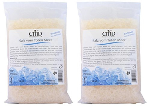 CMD Neutral Badesalz - Salz vom Toten Meer 2er-Pack (2x500g = 1000g / 1kg) bio vegan Naturkosmetik