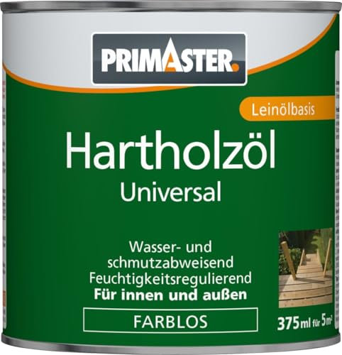 Primaster Hartholzöl Universal 375ml Farblos Holzschutz Holzpflege Wetterschutz