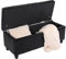 Bank Sitzbank MIT Aufbewahrung Kriens Leder + Kunstleder 112x45x45cm FSC®-Zertifiziert - schwarz