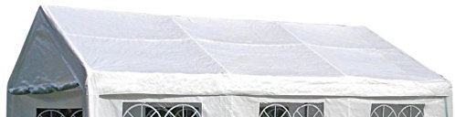 DEGAMO Ersatzdach Dachplane für Profi Partyzelt 4x6 Meter, PVC Weiss 480g/m², incl. Spanngummis
