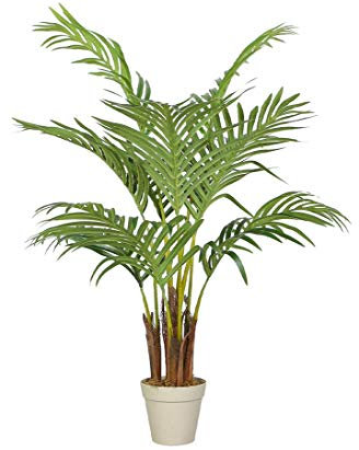 konstkrukväxt-discount.com liten fenix konstpalm dadelpalm 80 cm med äkta palmfibermaterial och 10 verklighetstrogna palmvivlar i kruka