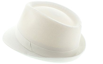 votrechapeau - Chapeau Trilby - Petit Bord - Pesaro - Blanc - Tour de tête 59