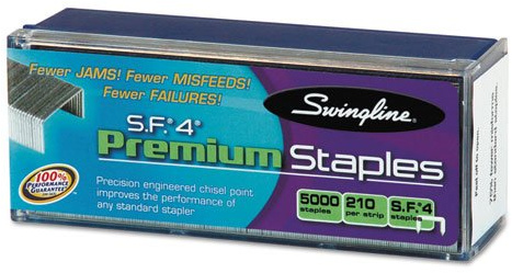 (3 Pack Value Bundle) SWI35450 S.F. 4 Premium Chisel Point 210 Count Full Strip Staples